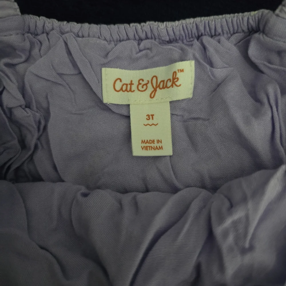 Cat & Jack Lavender Cotton Elastic Waist Skirt